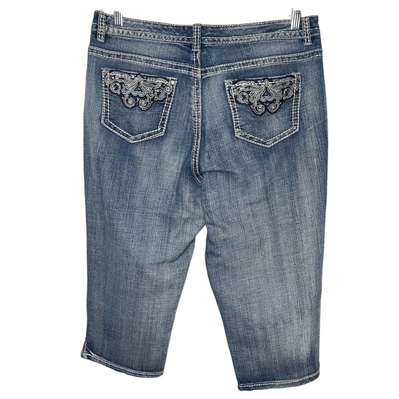 WOMEN’S VINTAGE Capri Jeans with Embellished Pockets, 14W - Picture 6 of 10